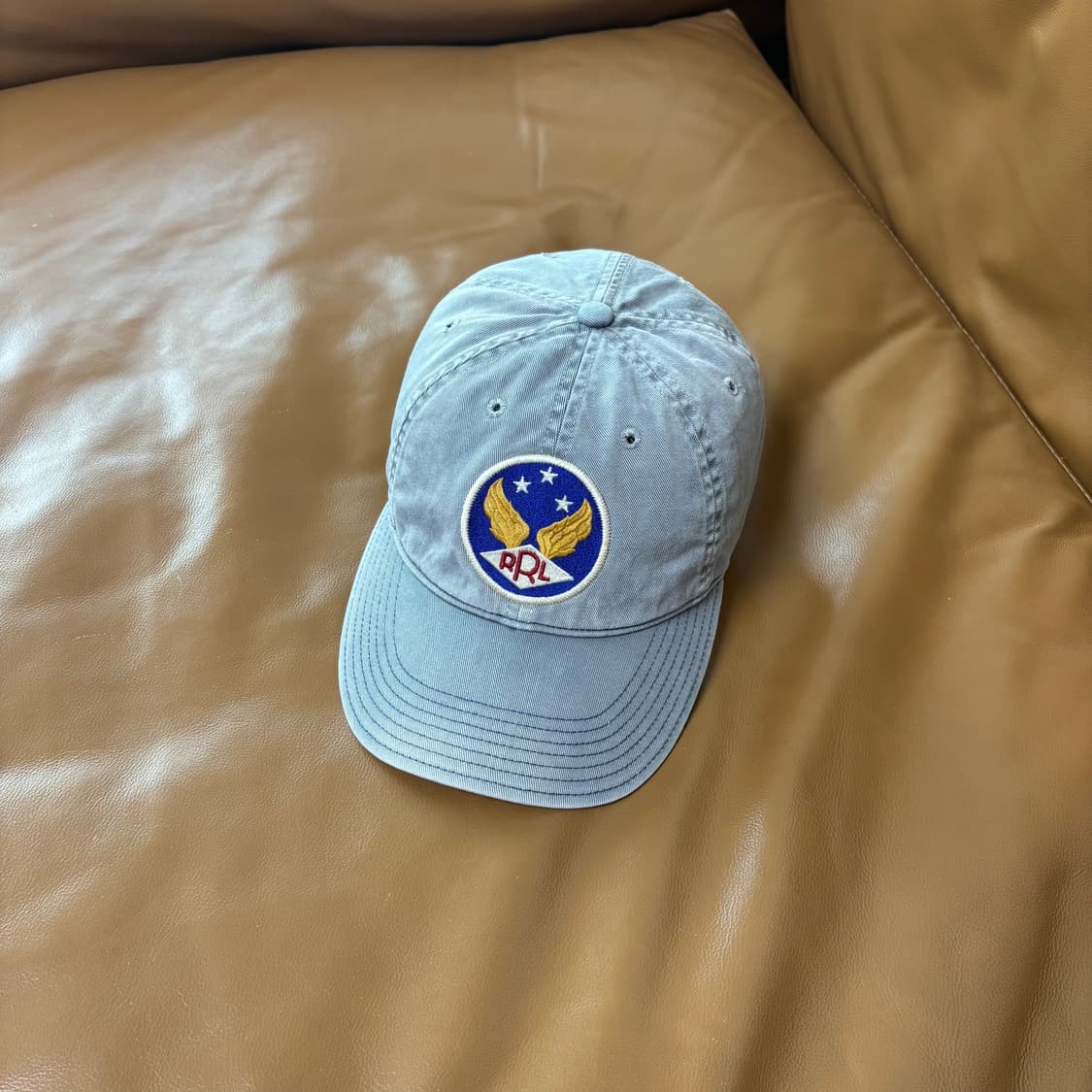 RRL 더블알엘 랄프로렌 폴로 윙로고 6패널 볼캡 모자 미드나잇 블루 상품이미지1
