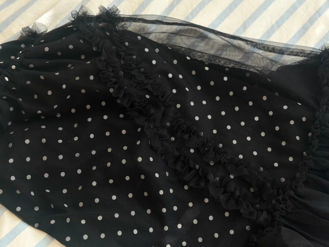 BANDING RUFFLE SHA DOT SKIRT 상품이미지1