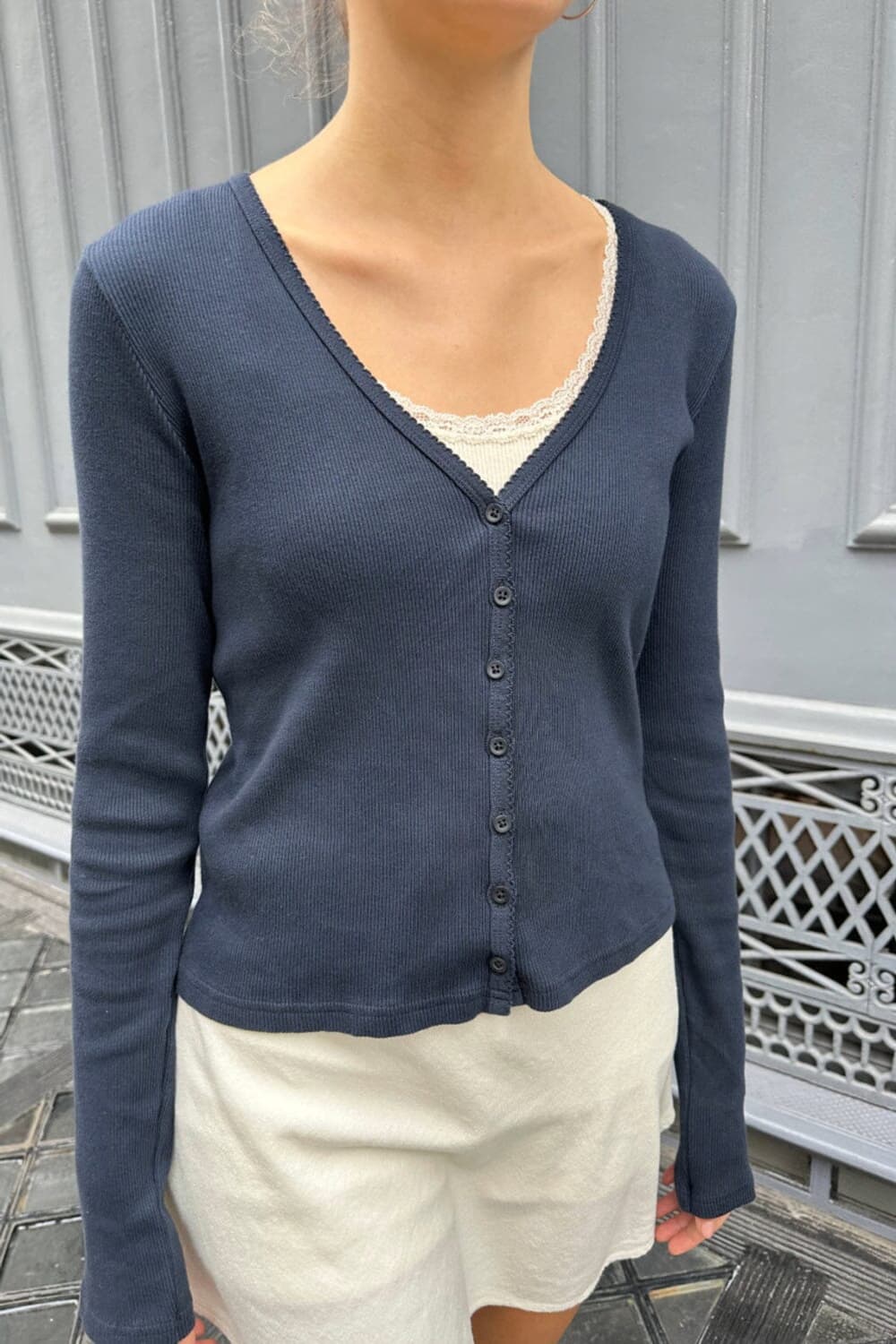 브랜디 멜빌 페이지 러플 긴팔 가디건 상품이미지1