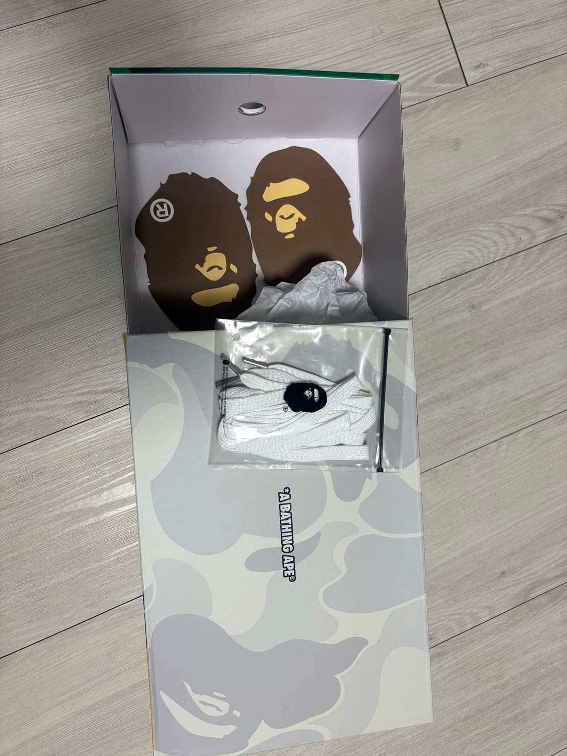 [교토 리미티드 에디션]베이프 스타 스니커즈 베이프신발 카모 화이트그레이 상품이미지8