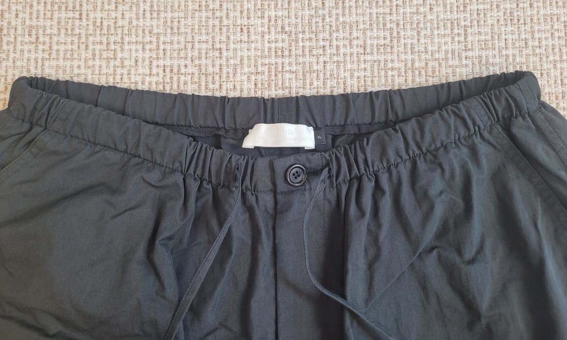 아모멘토 블랙 퍼티그 와이드 팬츠 XL 상품이미지4