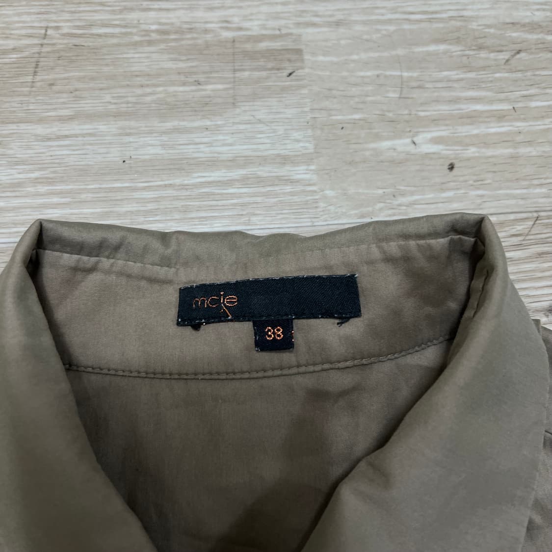 마쥬 maje 여성 반팔 셔츠 원피스 [브라운] 38 상품이미지4