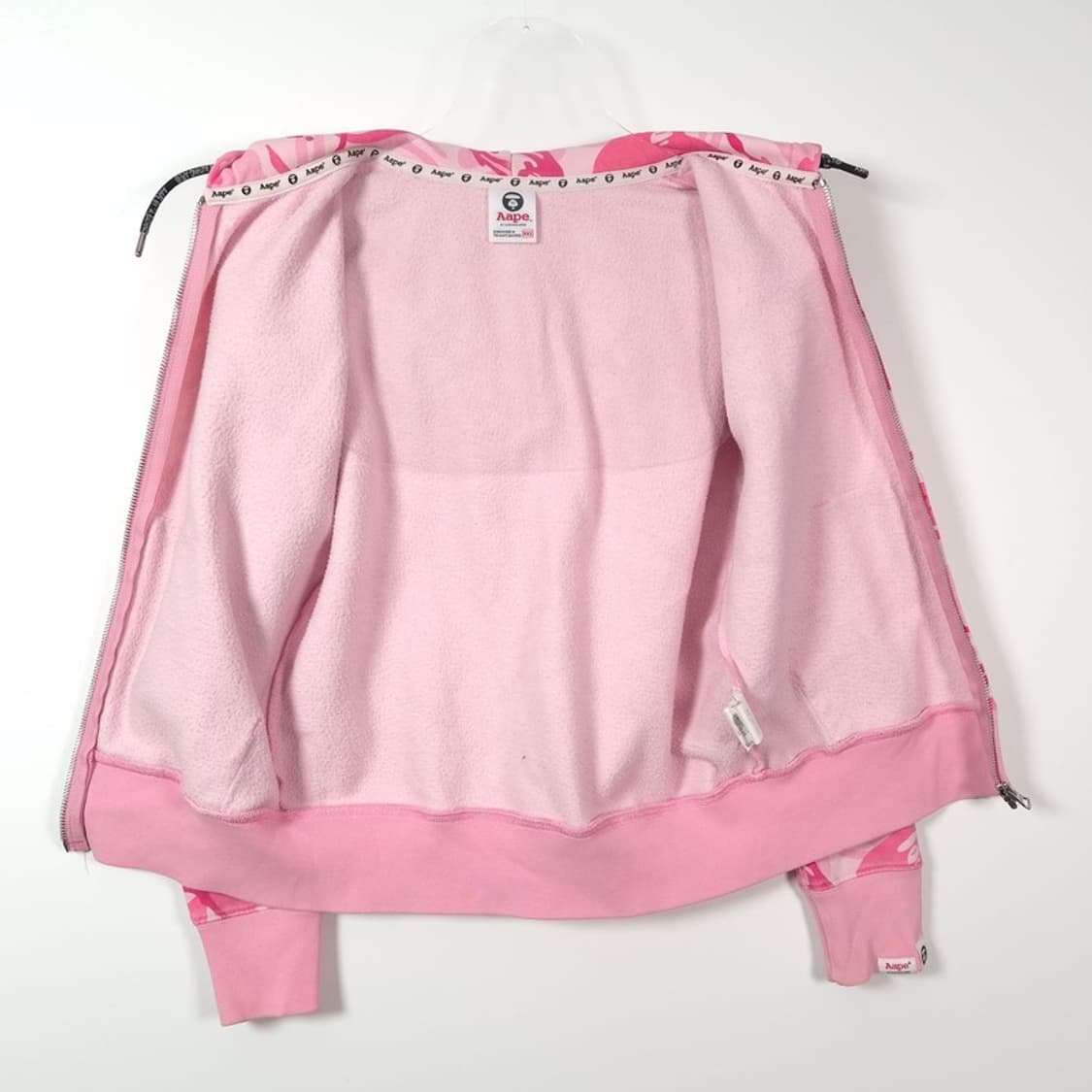 에이프 문페이스 핑크 카모 풀집업 후드 XXS 상품이미지5