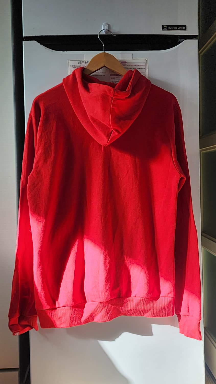 데상트 빨간색 후드티 XL 상품이미지2