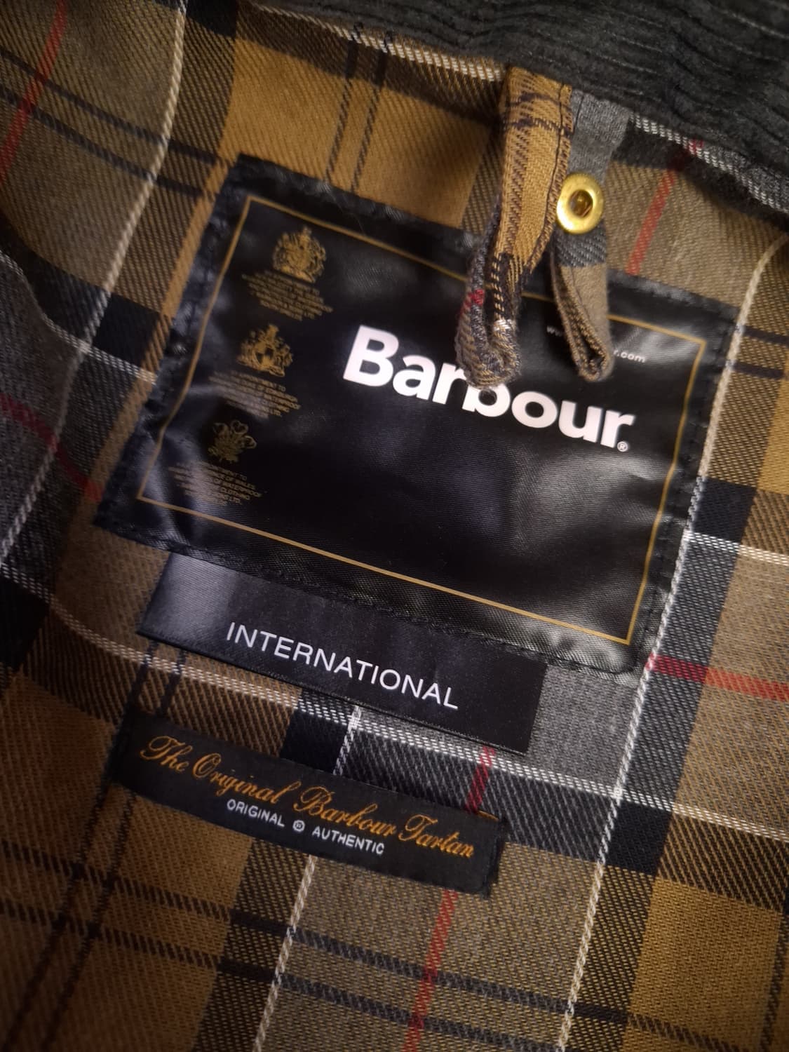 새제품 오리지날 Barbour 바버 블랙 인터내셔널 A7 왁스 자켓 상품이미지6