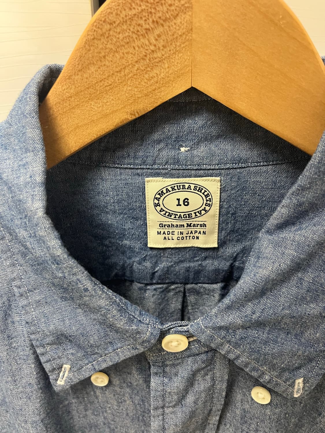 Kamakura Shirts  샴브레이 버튼다운 셔츠 (16) 상품이미지3