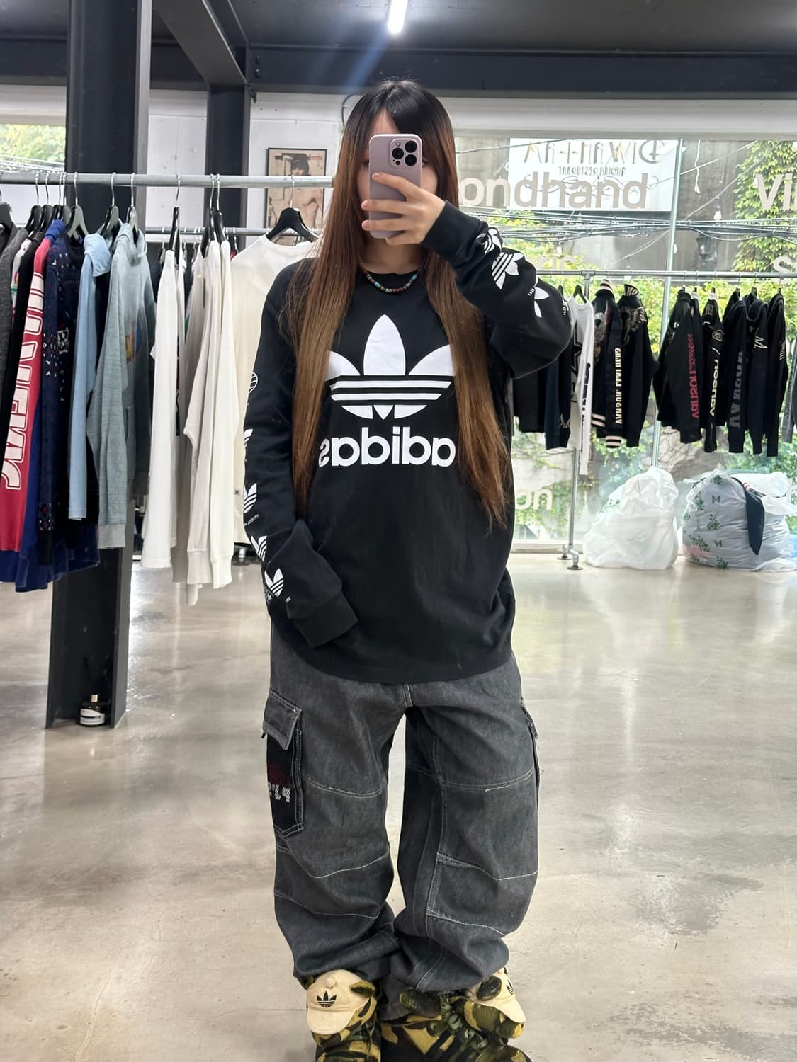아디다스 파이어버드 트레이포일 롱슬리브긴팔티 상품이미지2