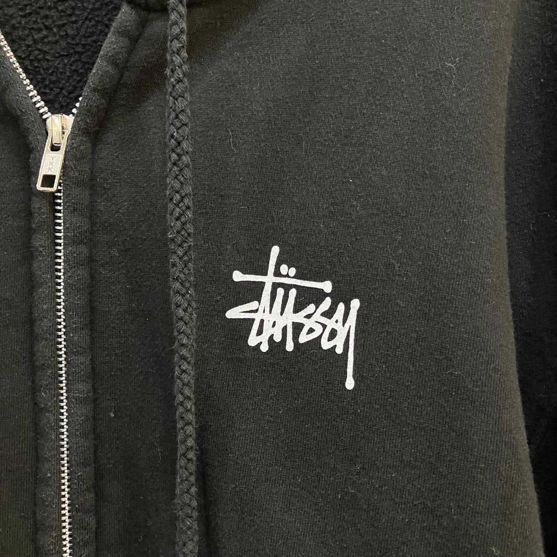스투시 블랙 후드집업 XL 상품이미지4