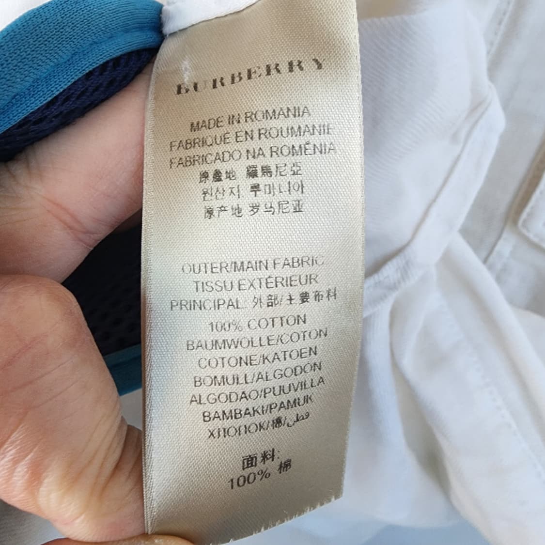 버버리 린넨 화이트 체크 셔츠 상품이미지7