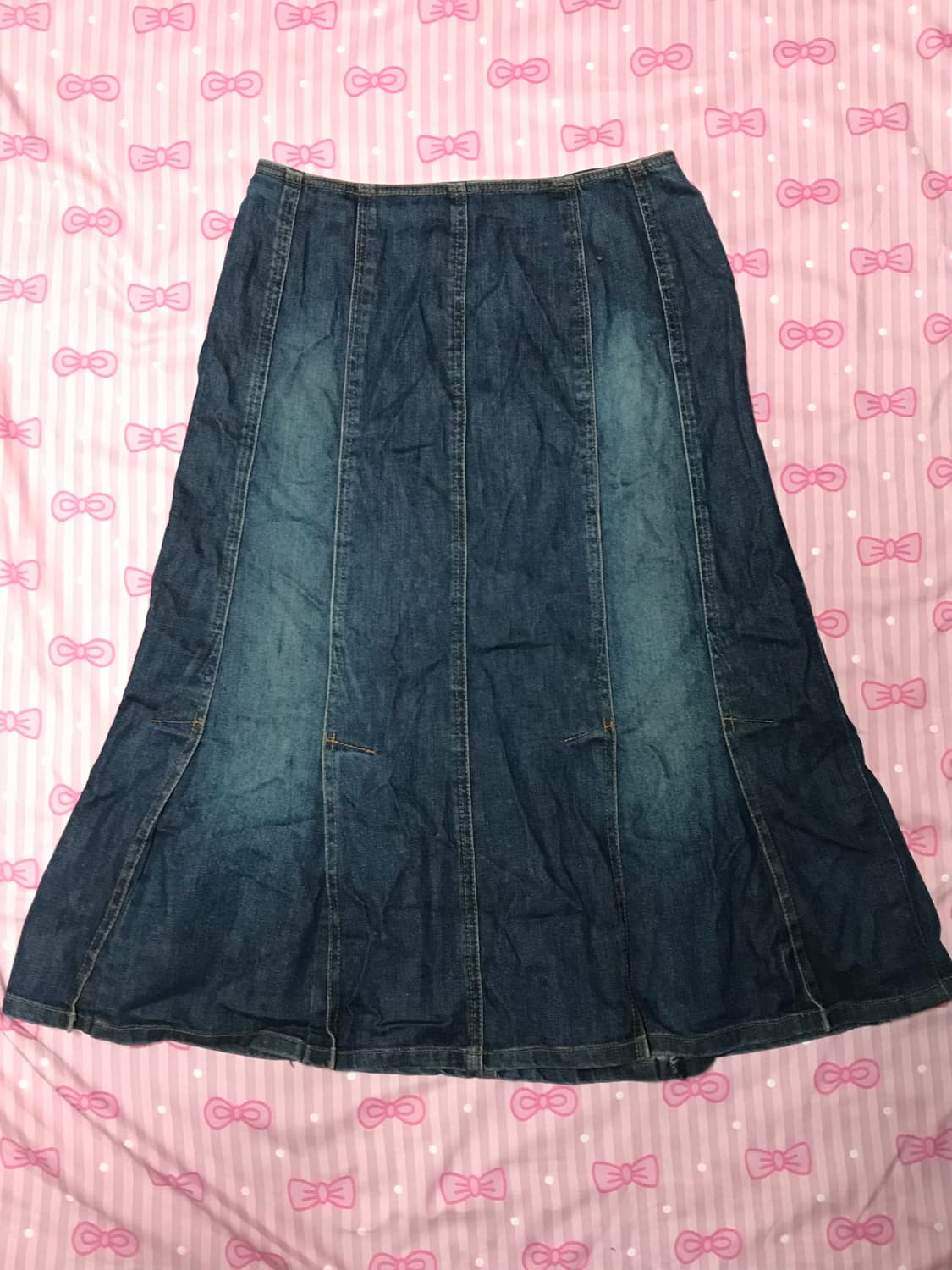 버버리 데님 워싱 스커트 진청  상품이미지1