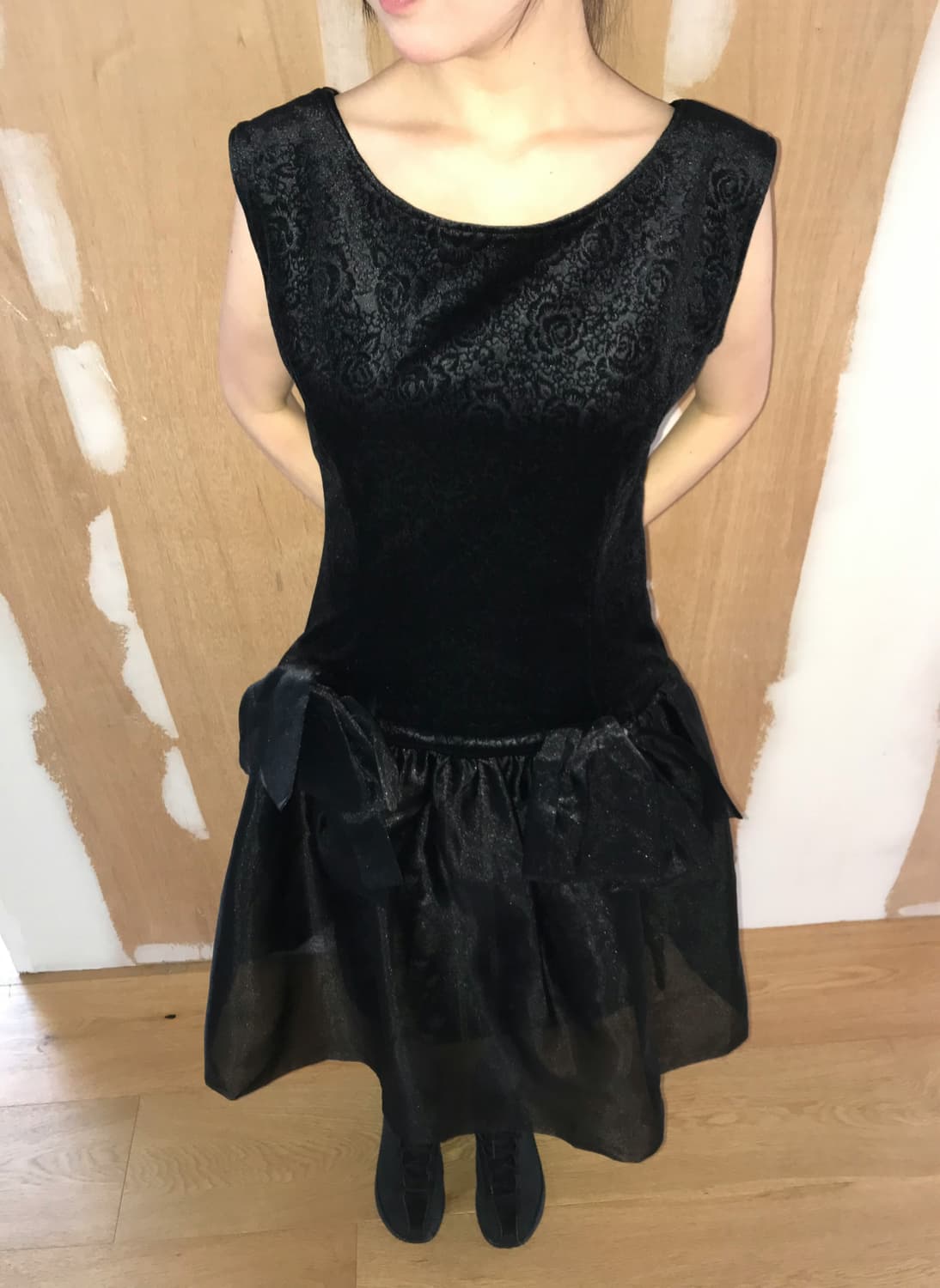 vintage velvet pattern dress 상품이미지7