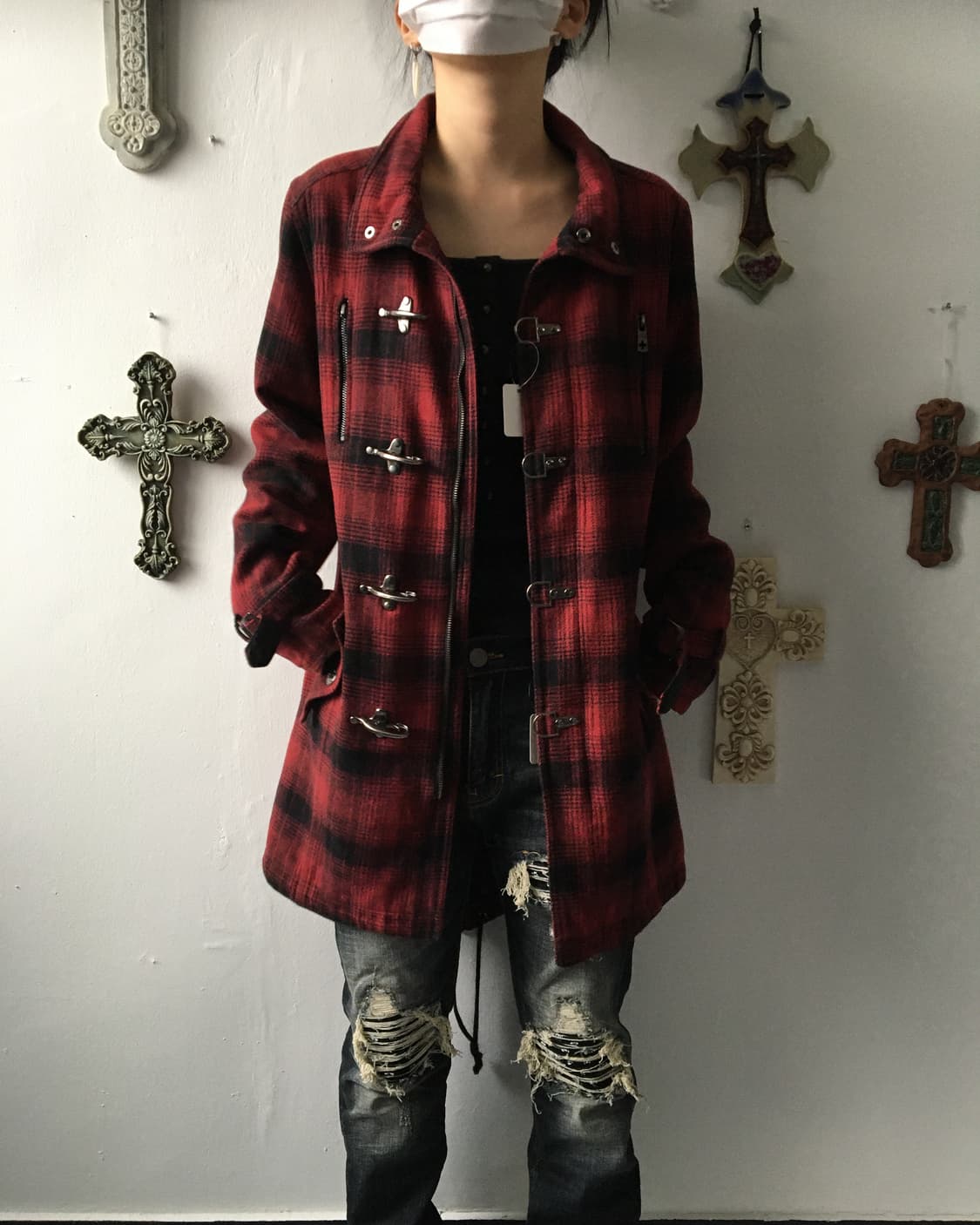 Berning sho fire man button high neck ch 상품이미지8