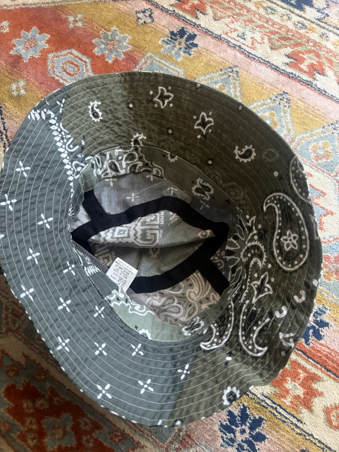 캐피탈 반다나 패치워크 버킷햇 롱 브림 카키 상품이미지9