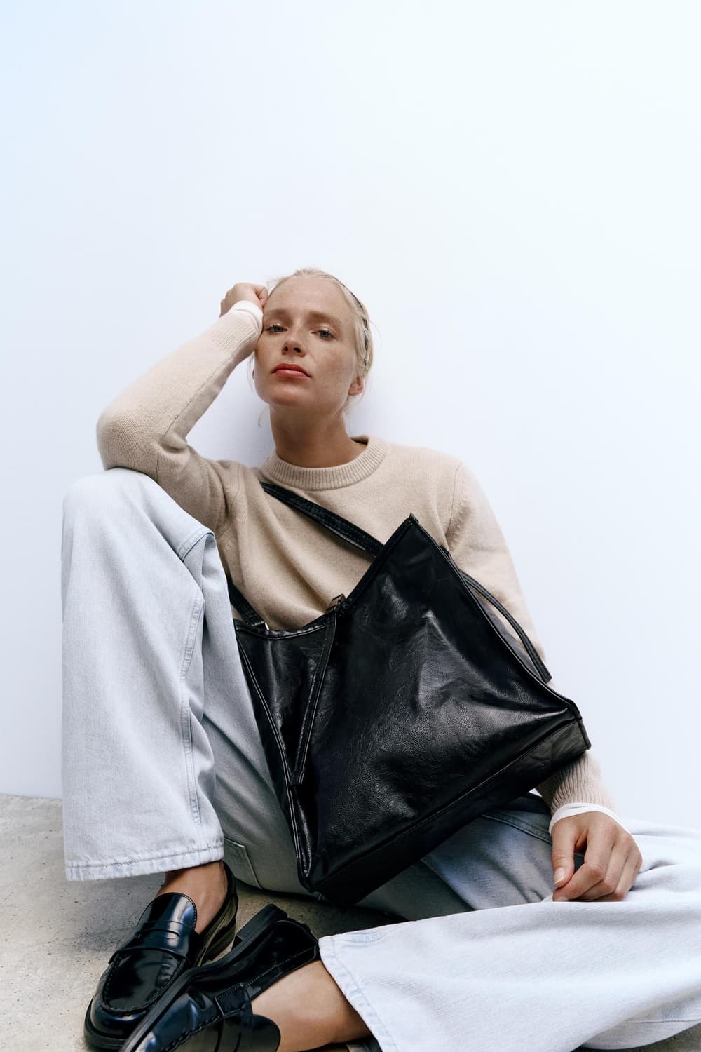 자라 링클 이펙트 락 쇼퍼백 상품이미지2