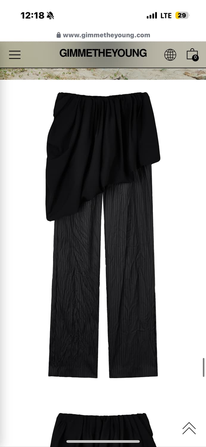 김미더영 퍼프 드레이프 스커트 팬츠 상품이미지2