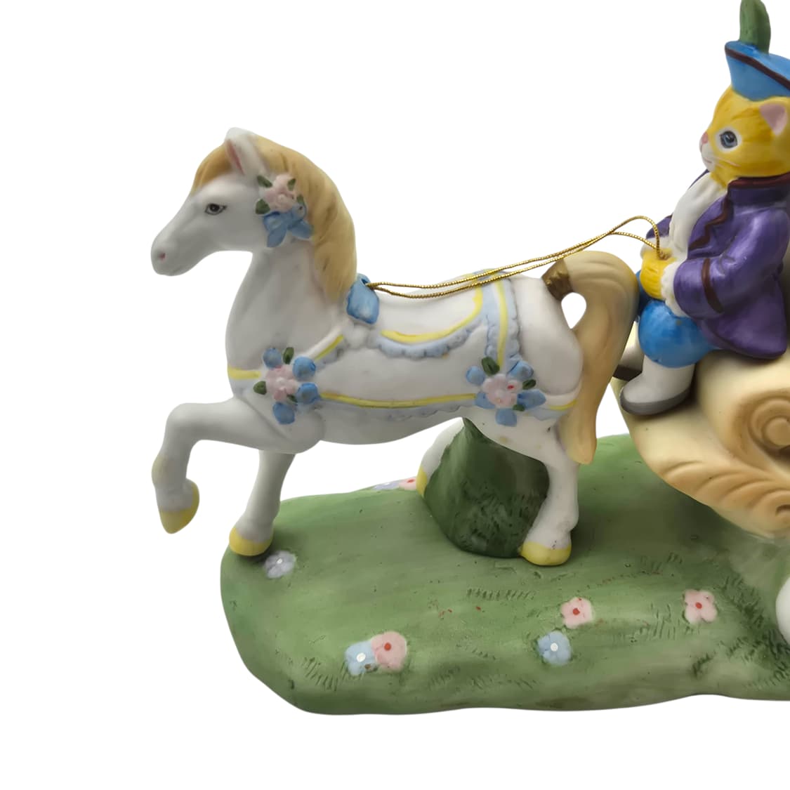 90s 미국 슈미드 마차 고양이 도자기 오르골 상품이미지2