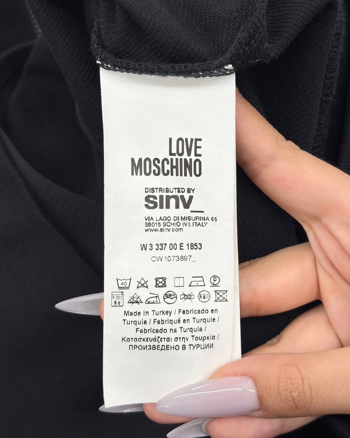 러브 모스키노 블랙 사이드 지퍼 크롭 후드 집업  상품이미지10