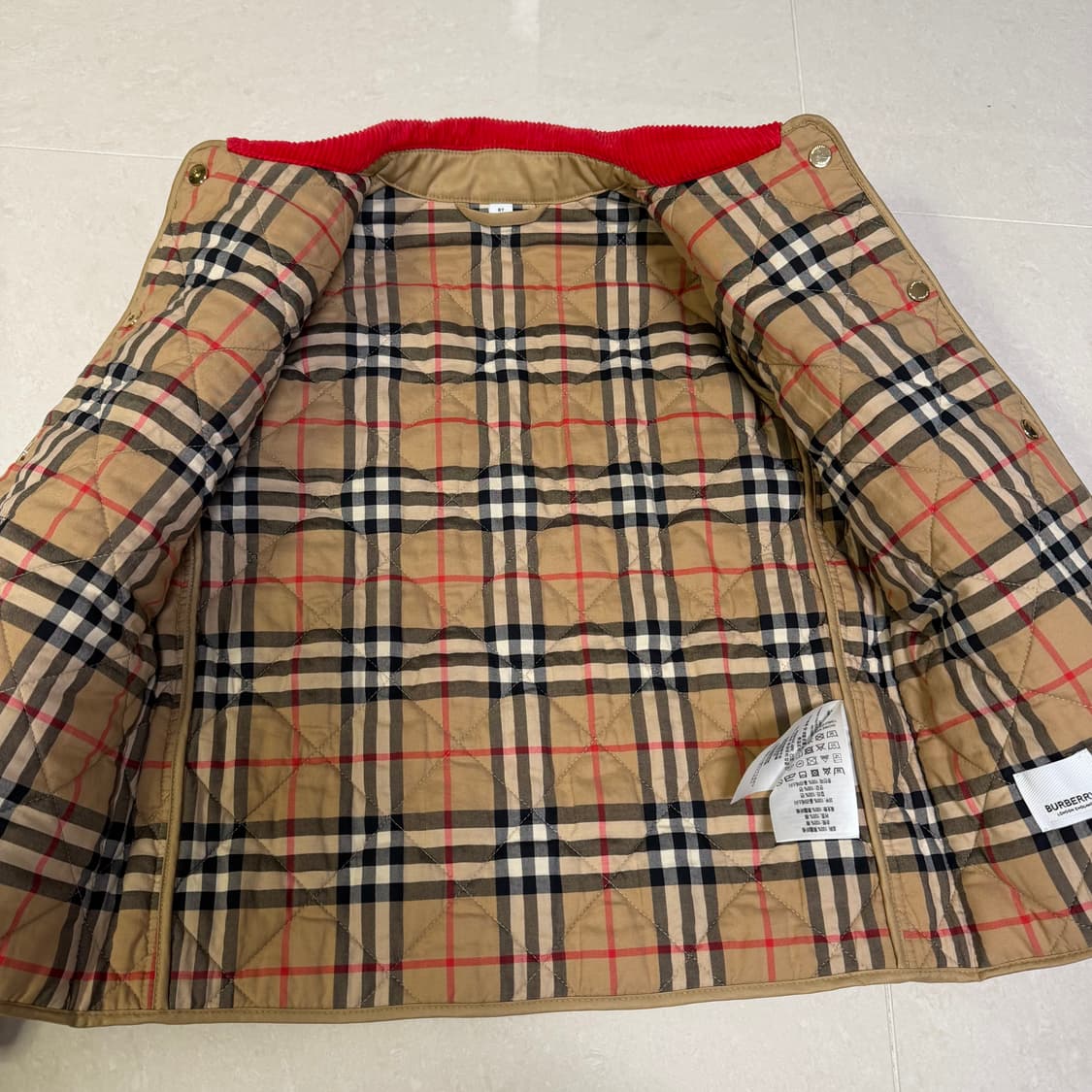 버버리 아동 퀄팅자켓 상품이미지2