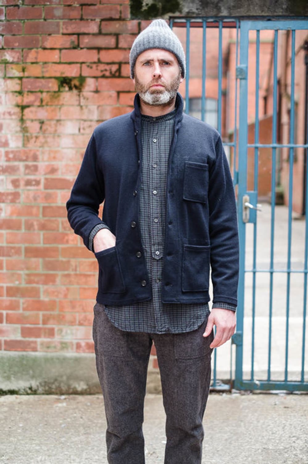 엔가 엔지니어드 가먼츠 숄카라 울 가디건 자켓 L 상품이미지2