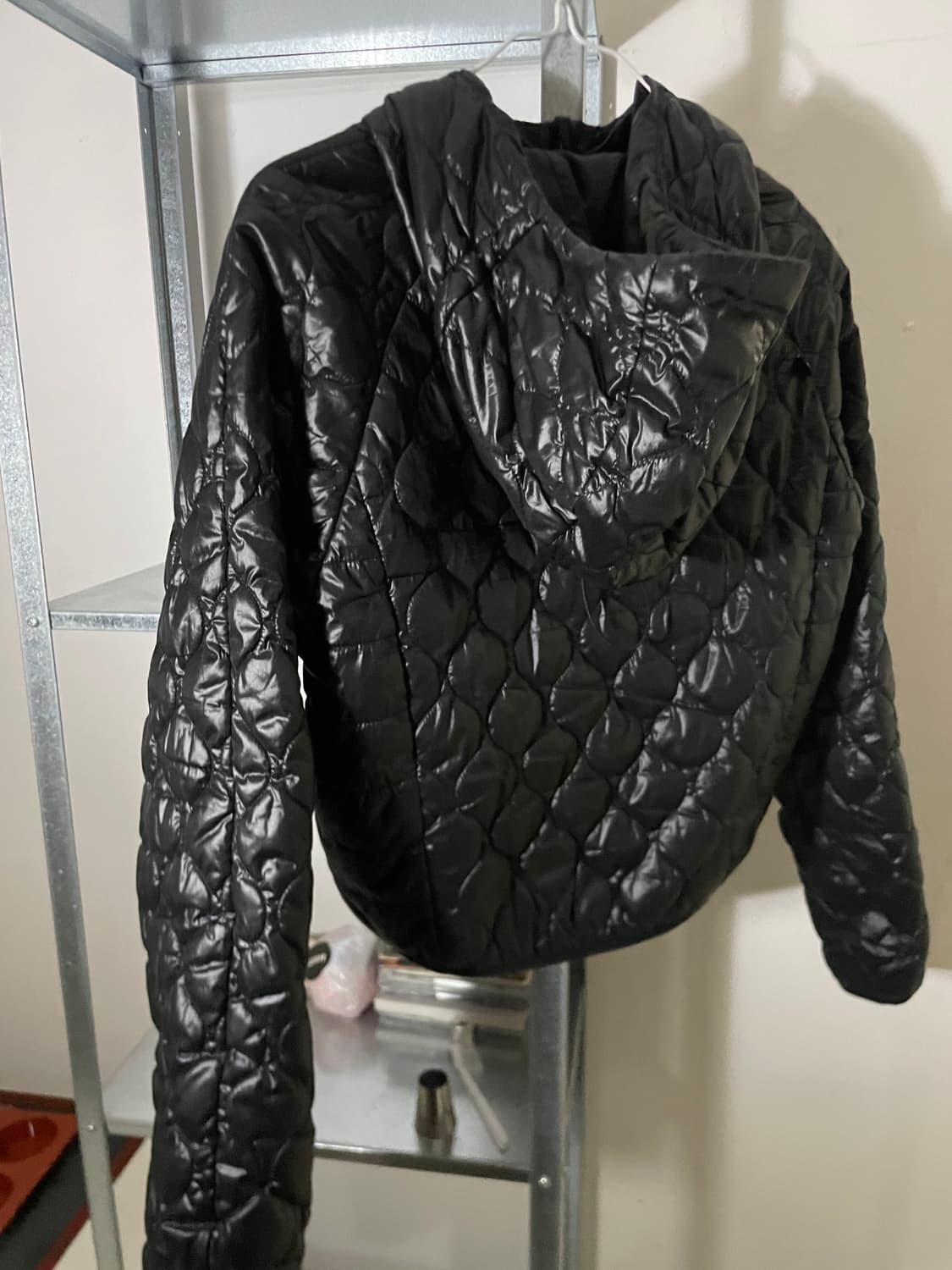 미스치프 롬버스 퀼티드 자켓 패딩 블랙 상품이미지4