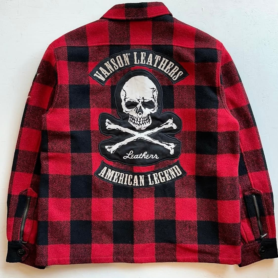 밴슨 레더 스컬 울자켓 상품이미지1