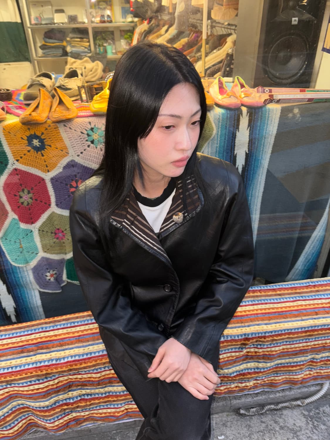 Reversible Leather Jacket – Black 상품이미지2