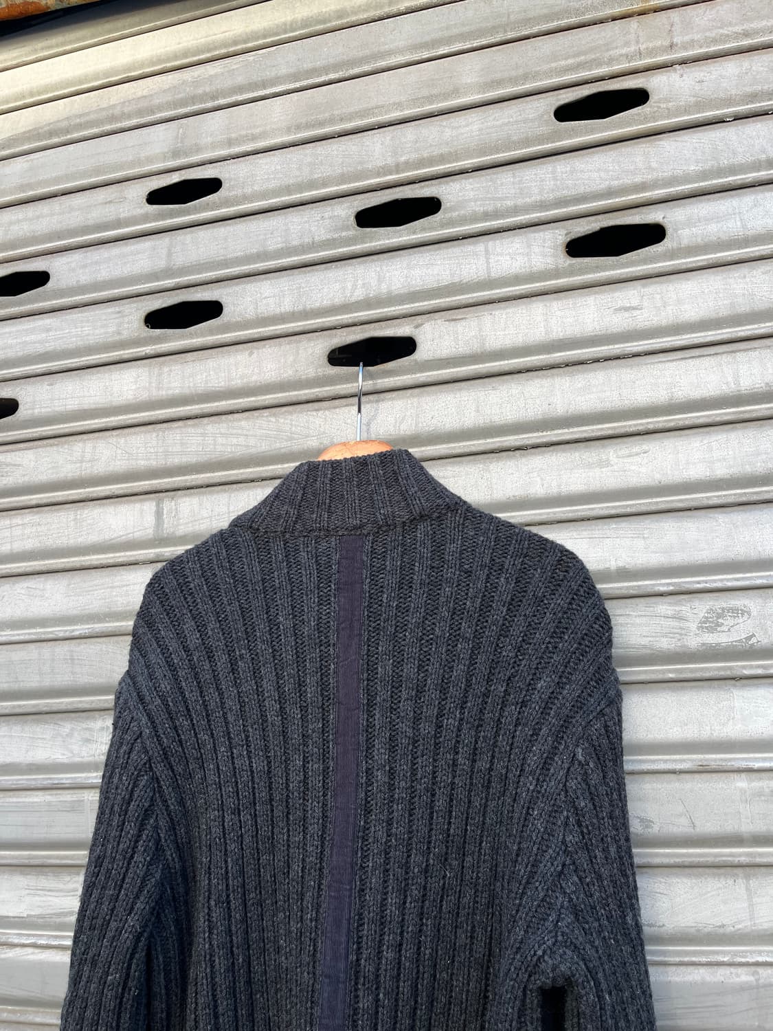 90s Armani Exchange 골덴 판넬 니트 집업 상품이미지7