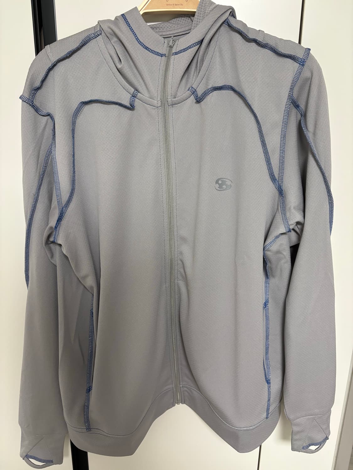 산산기어 오버록 메쉬 집업 그레이 상품이미지3