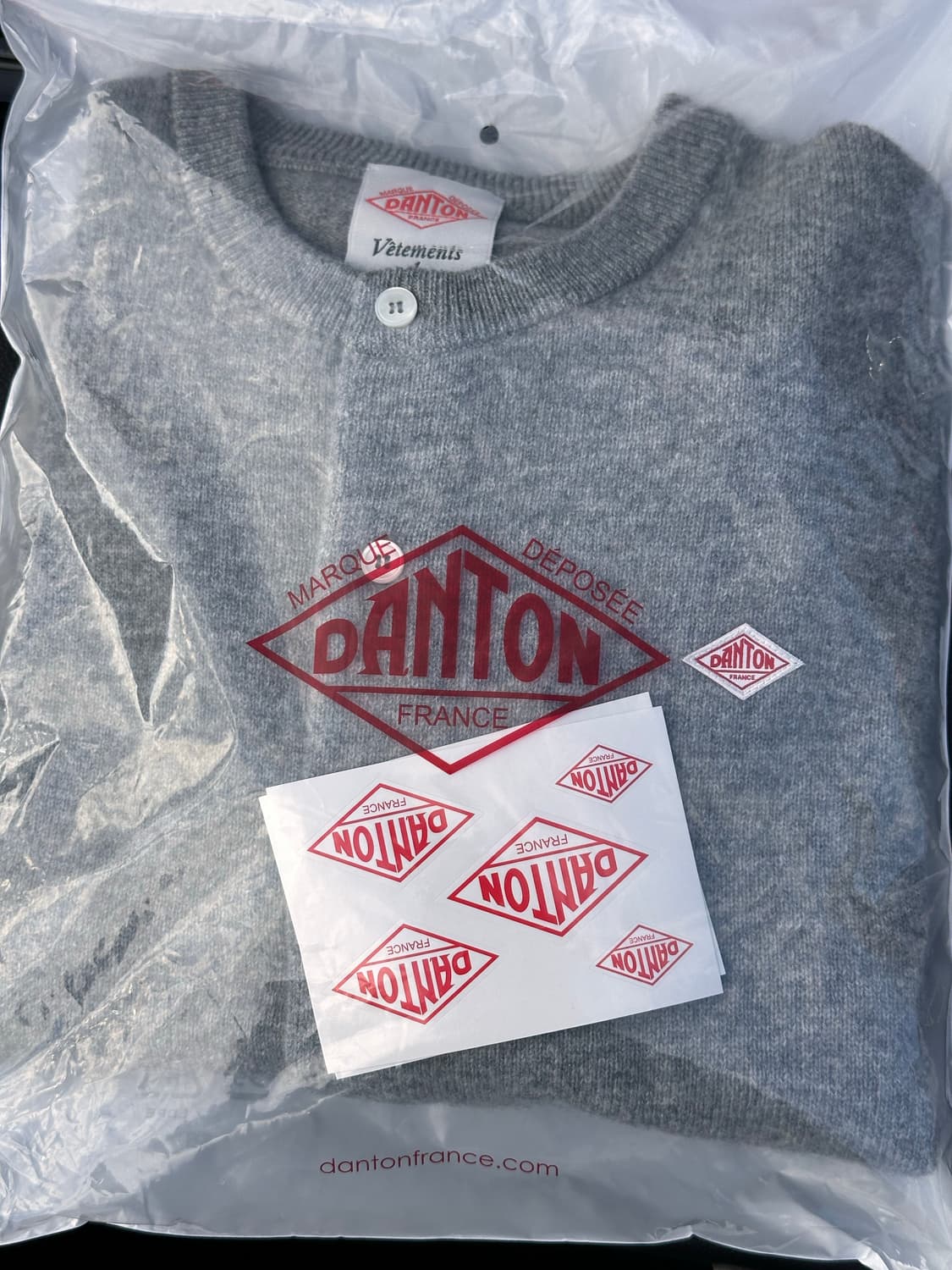 단톤 크루넥 가디건 그레이 34사이즈 상품이미지1