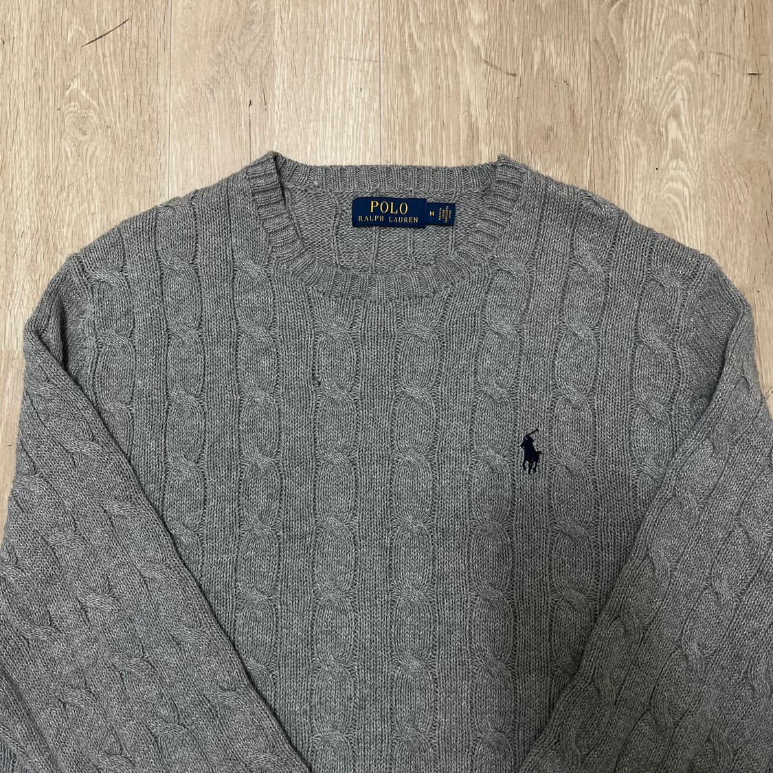 폴로 랄프로렌 남성 스몰포니 로고 꽈배기 니트 M(95) 상품이미지2