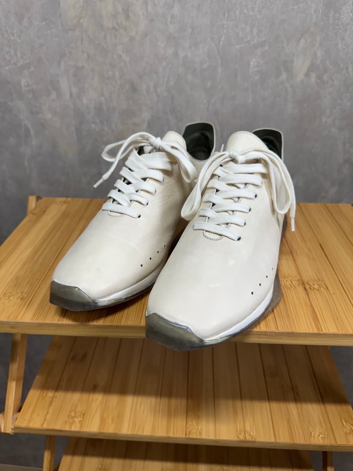 39.5 / 릭오웬스 미니멀 레더 스니커즈 상품이미지1