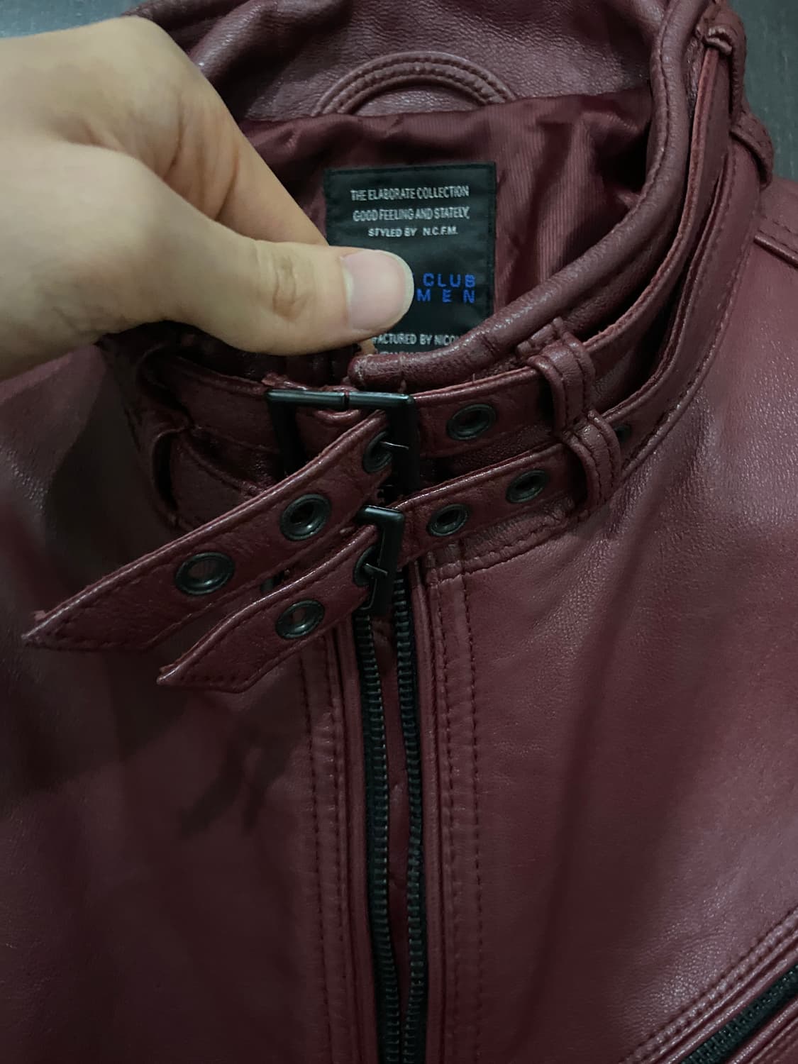 Nicole Club for Men wine leather jacket 상품이미지4