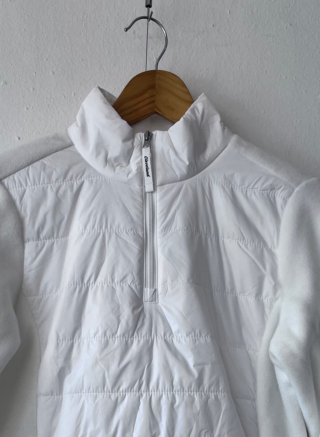 새제품)클리브랜드 여성 플리스반집업티셔츠 S90사이즈 상품이미지1