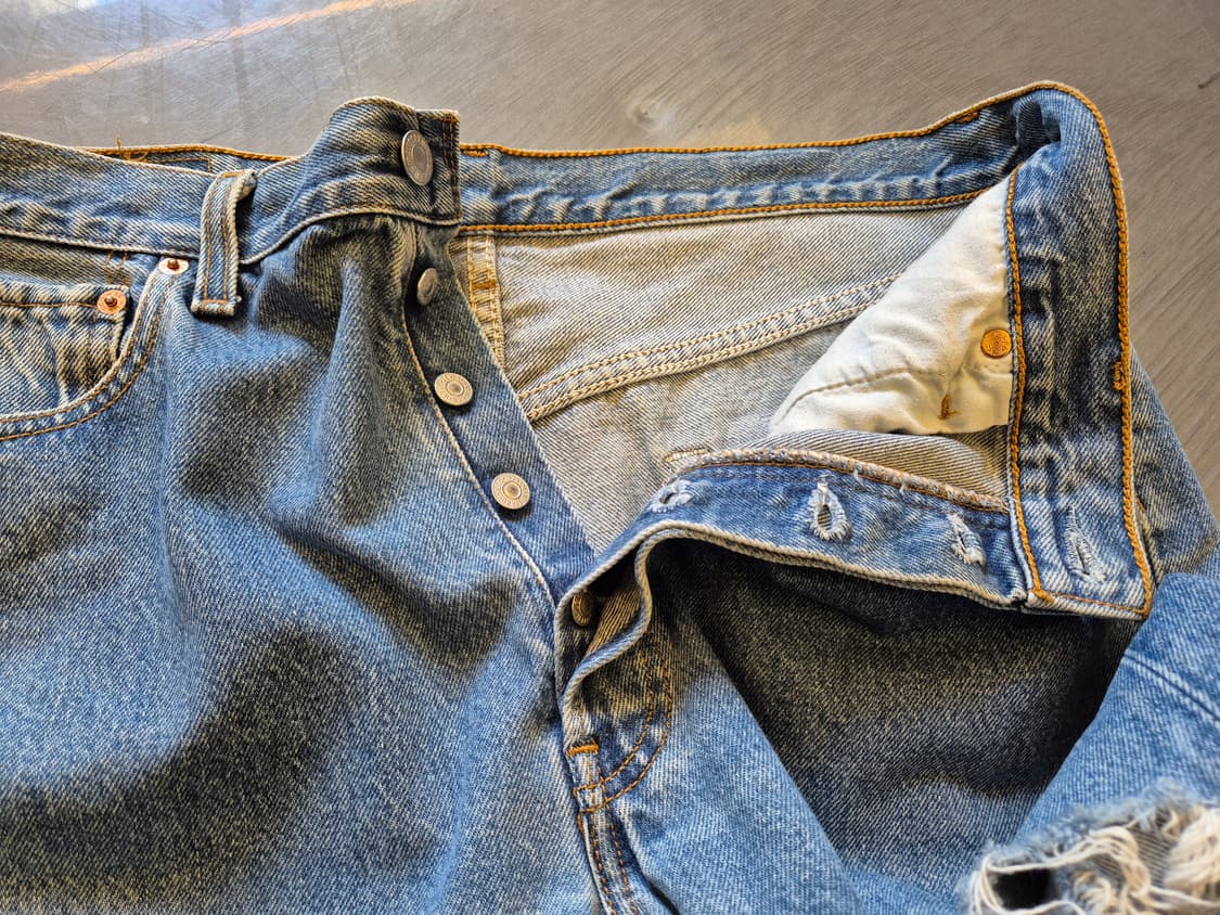 00s 리바이스501 하드 디스트레스드 데님 팬츠 상품이미지7