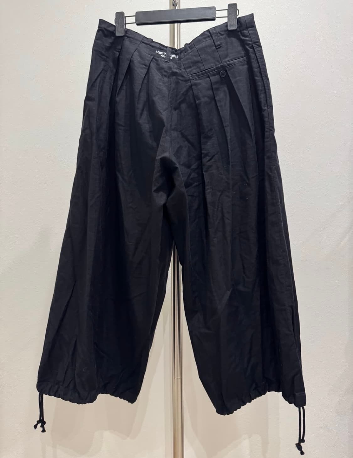 요지야마모토 뿌르옴므 17s/s 백로고 와이드 개버딘 벌룬 팬츠 상품이미지6