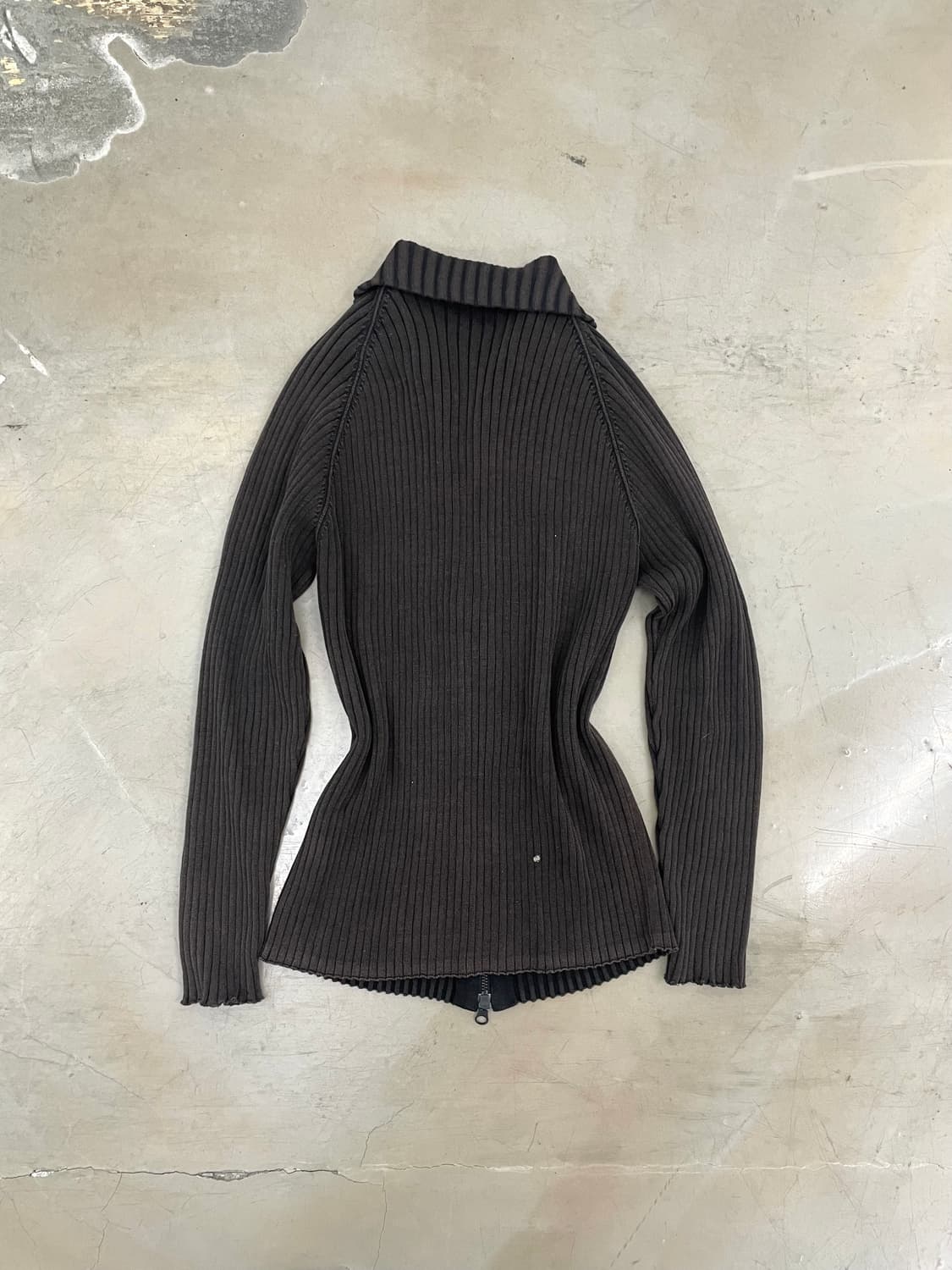 Brown 2way zipper details zip-up 상품이미지4