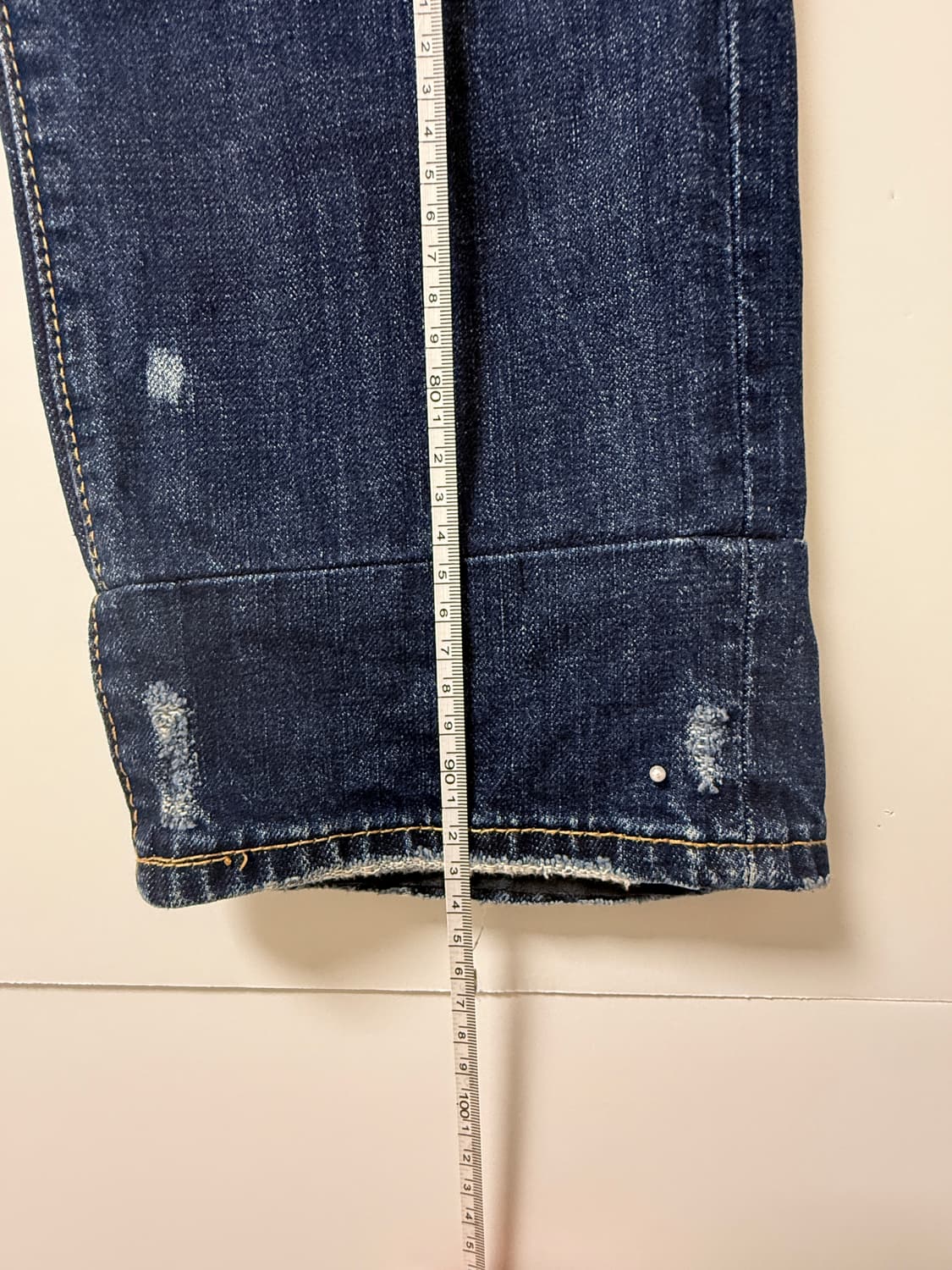 💙 디스퀘어드2 워싱 디스트로이드 데님 50 / 남성 빈티지 버튼플라이 상품이미지10