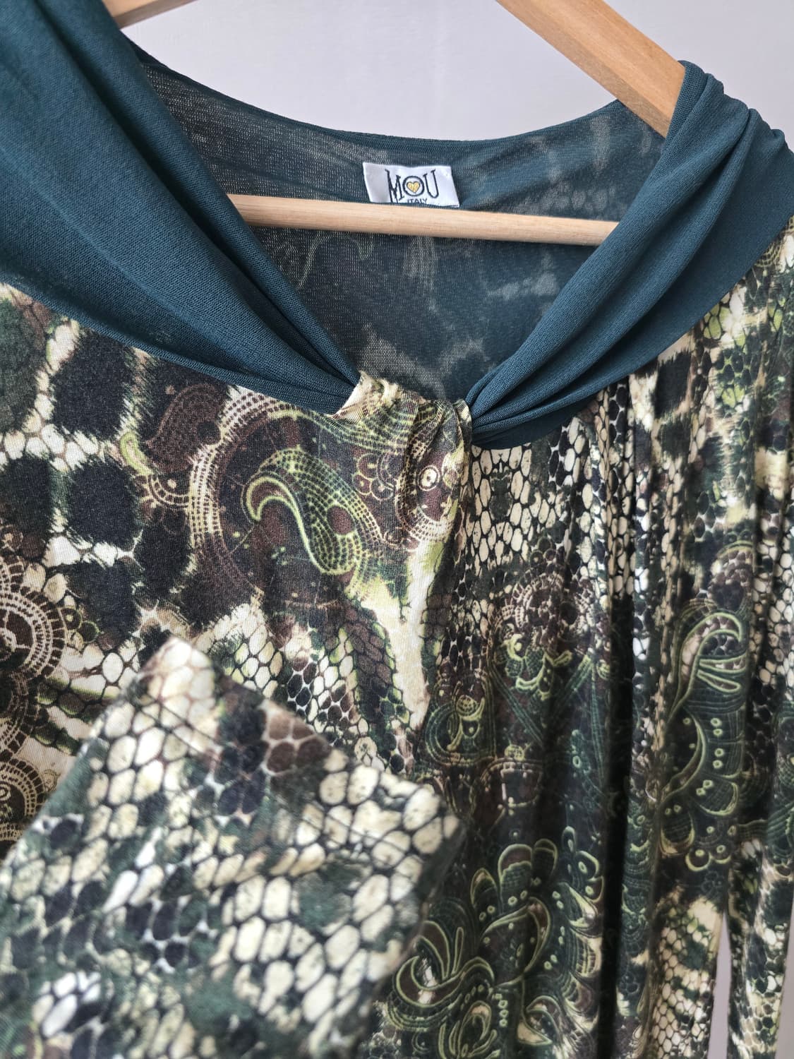 ​[MADE IN ITALY] MOU 이태리 다크그린 원피스 상품이미지3
