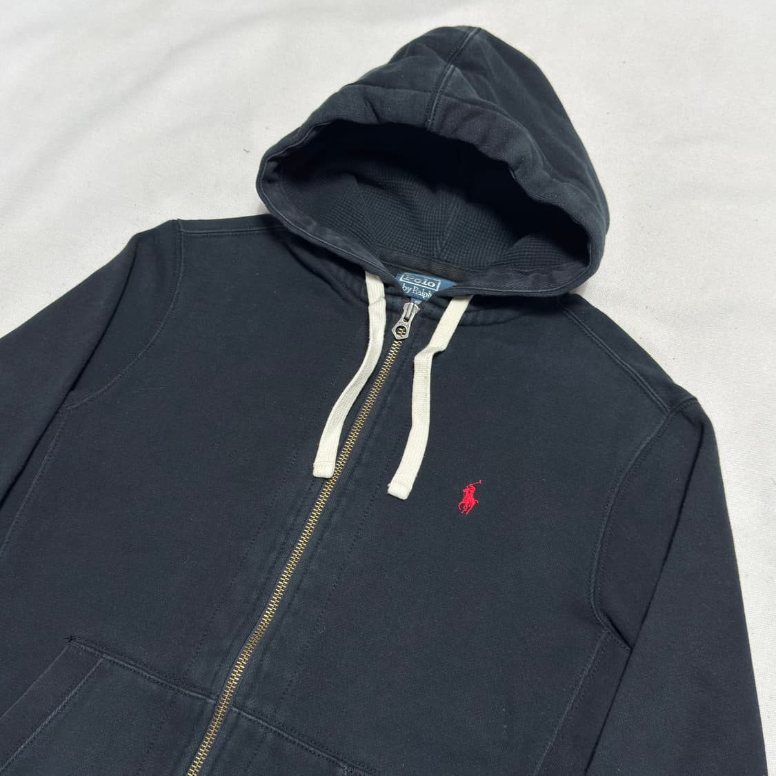M 폴로랄프로렌 레드 포니 블랙 후드 집업 상품이미지1