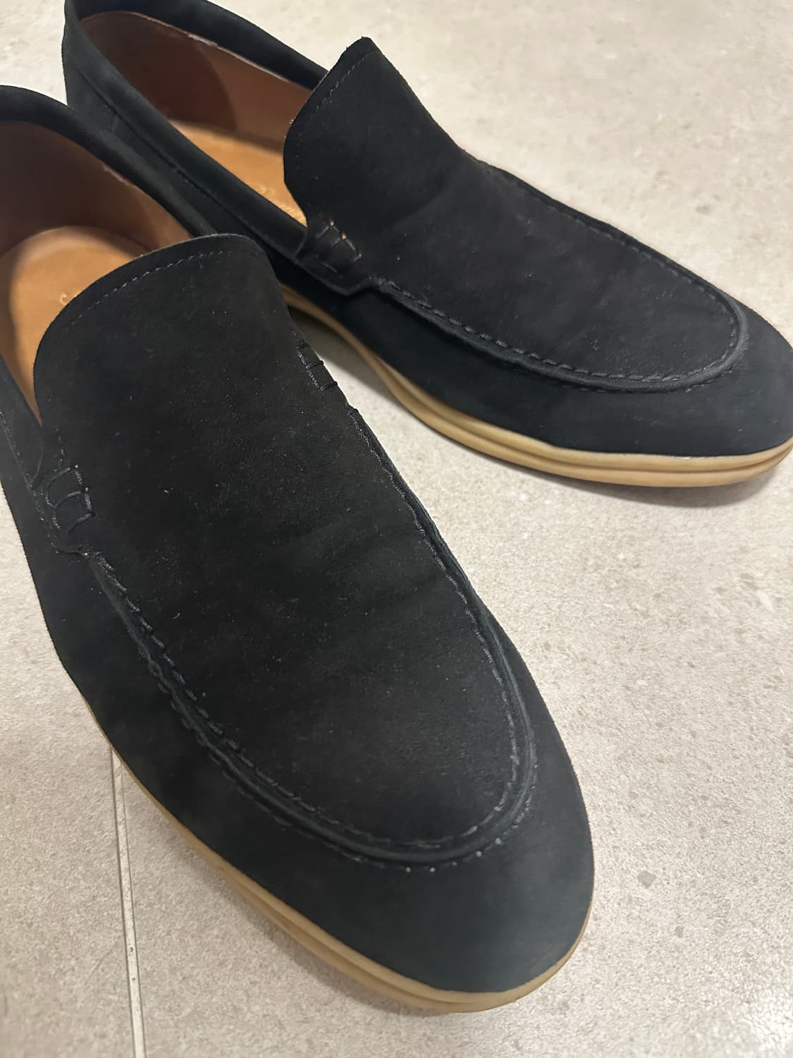 Mili Brown 수제화 남성 스웨이드 로퍼 블랙 265~270 상품이미지4