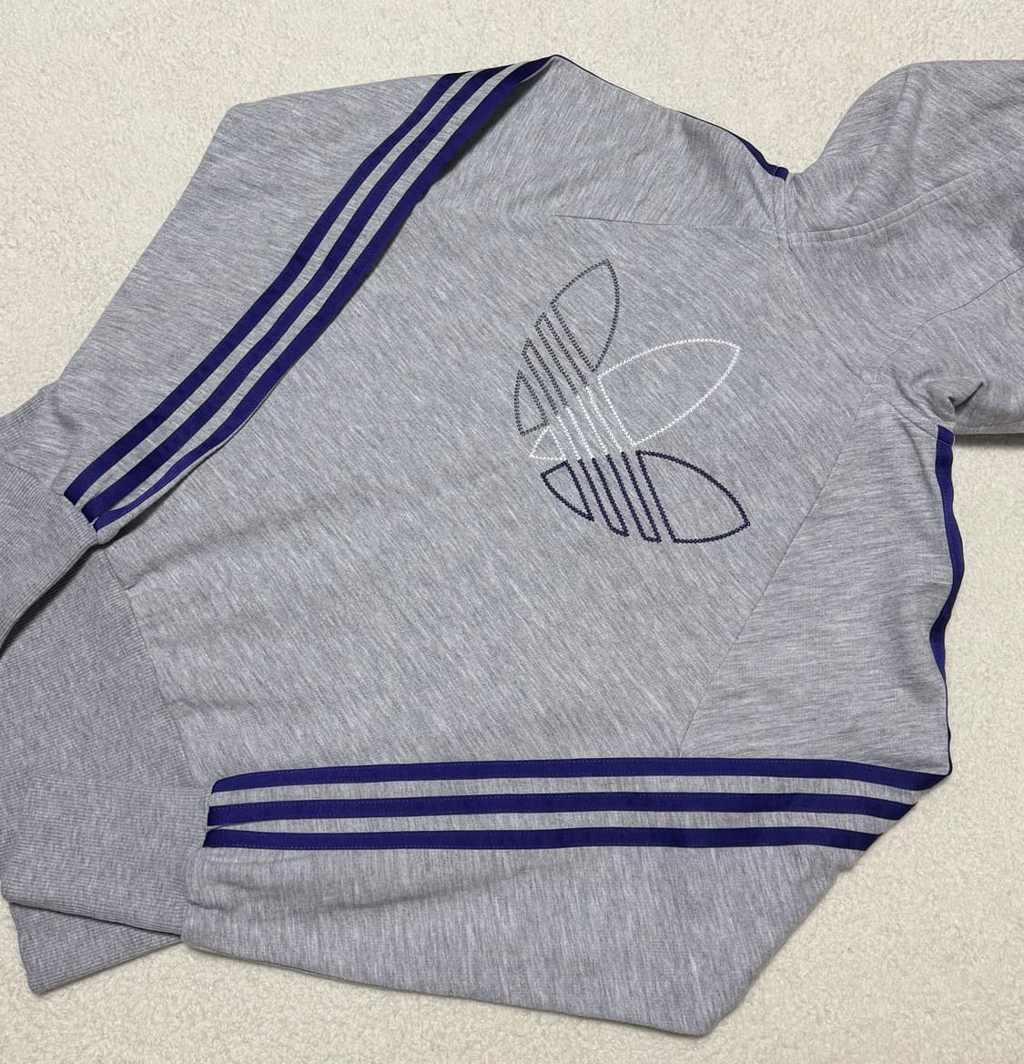 아디다스 그레이 퍼플 후드집업  상품이미지6