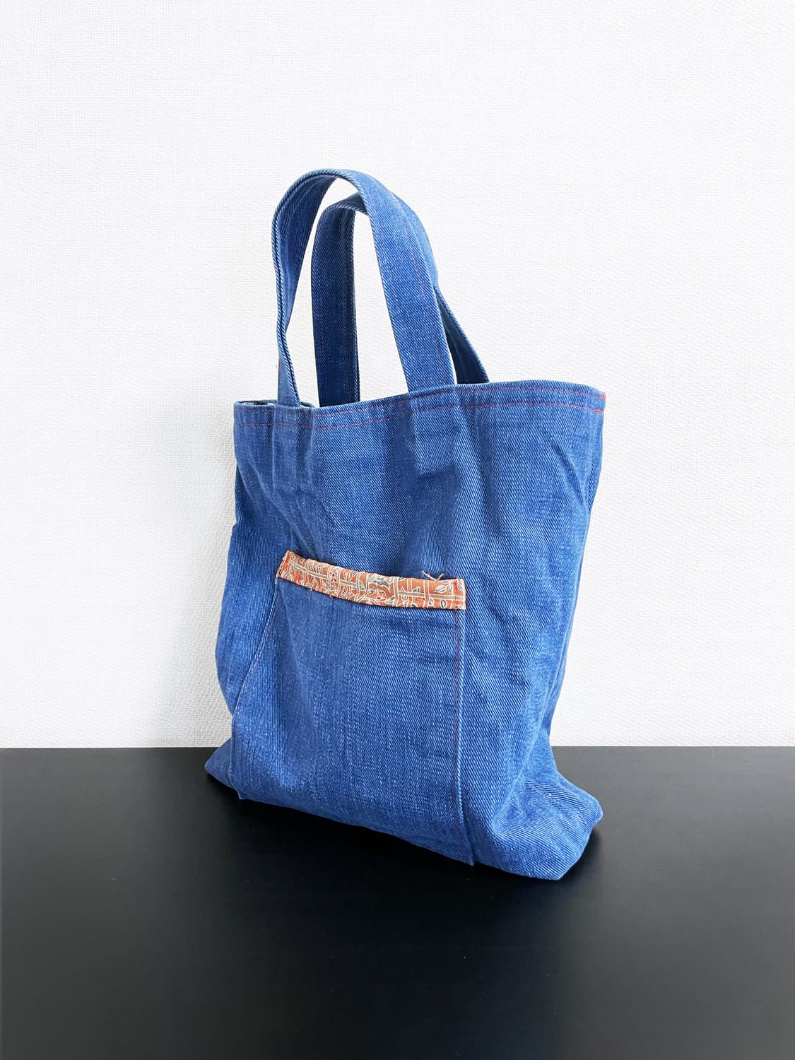 Reversible Denim Tote Bag 상품이미지1