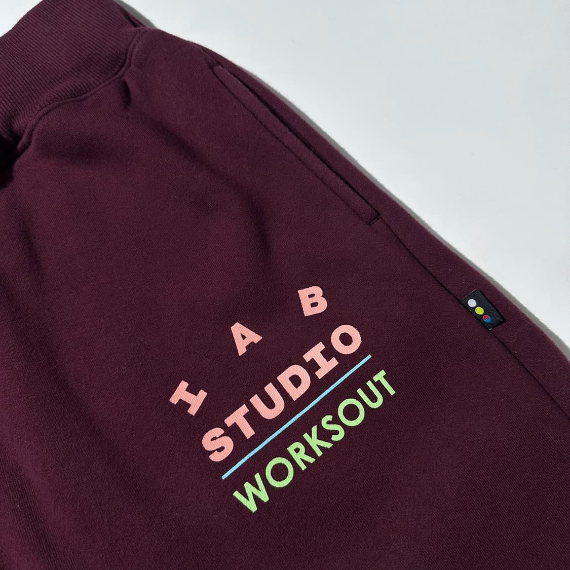 아이앱 스튜디오 스웨트 조거 팬츠 버건디 포 웍스아웃 상품이미지5
