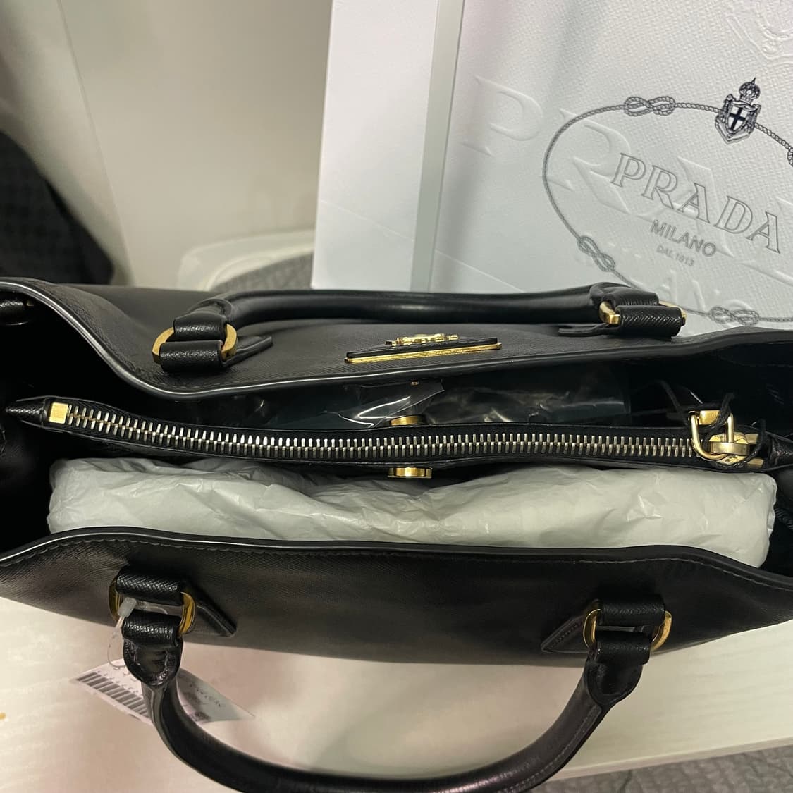 프라다 사피아노 갤러리아 토트백 블랙 상품이미지7