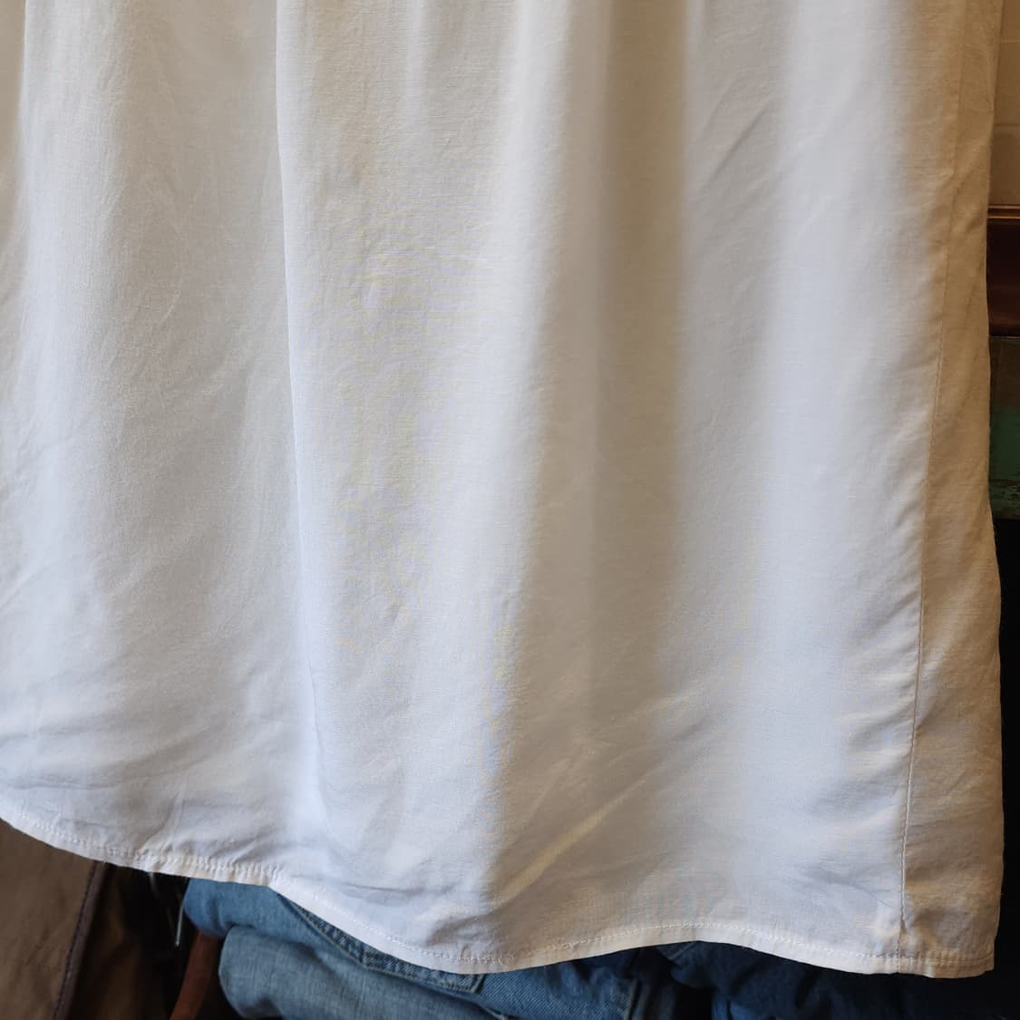 90s 빈티지 스커트 유럽 화이트 롱 스커트 50 상품이미지6