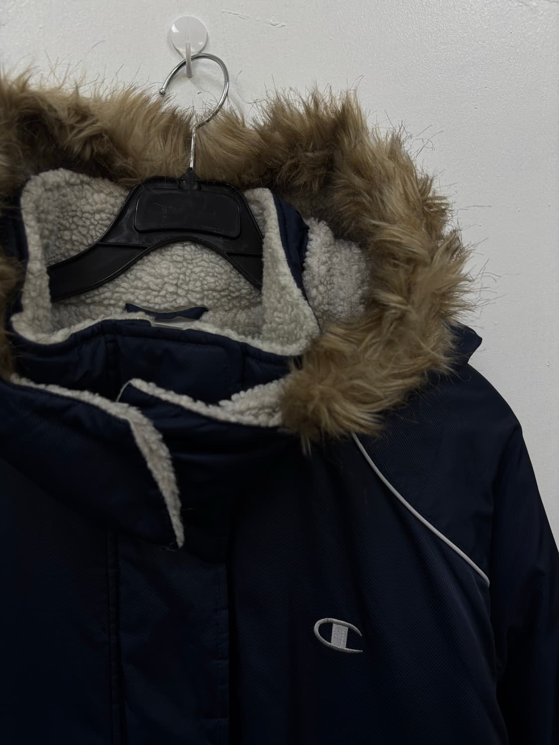 챔피온 후드탈착 양털 롱코트 상품이미지3