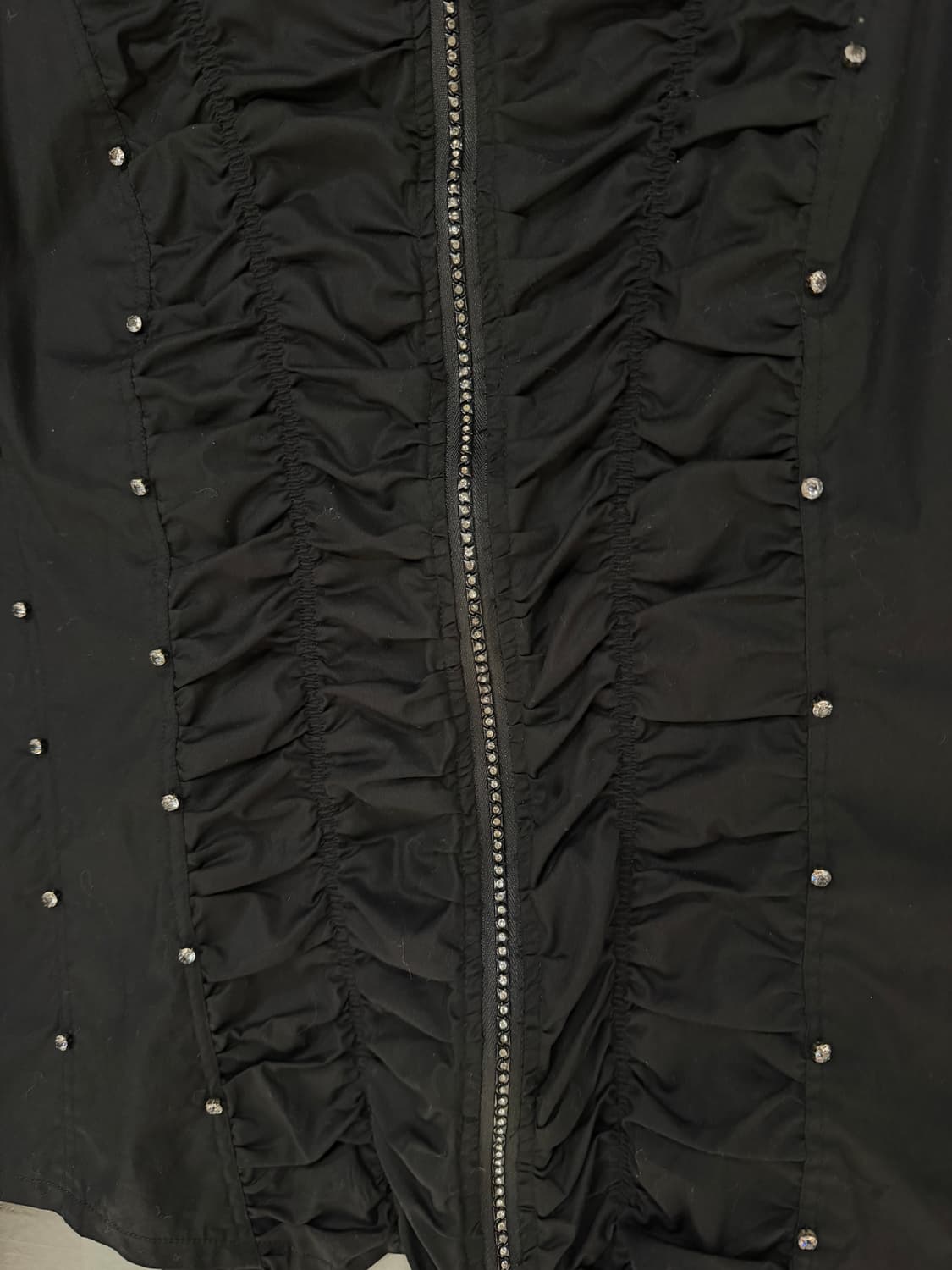shirring detail cubic zipper jacket 상품이미지7
