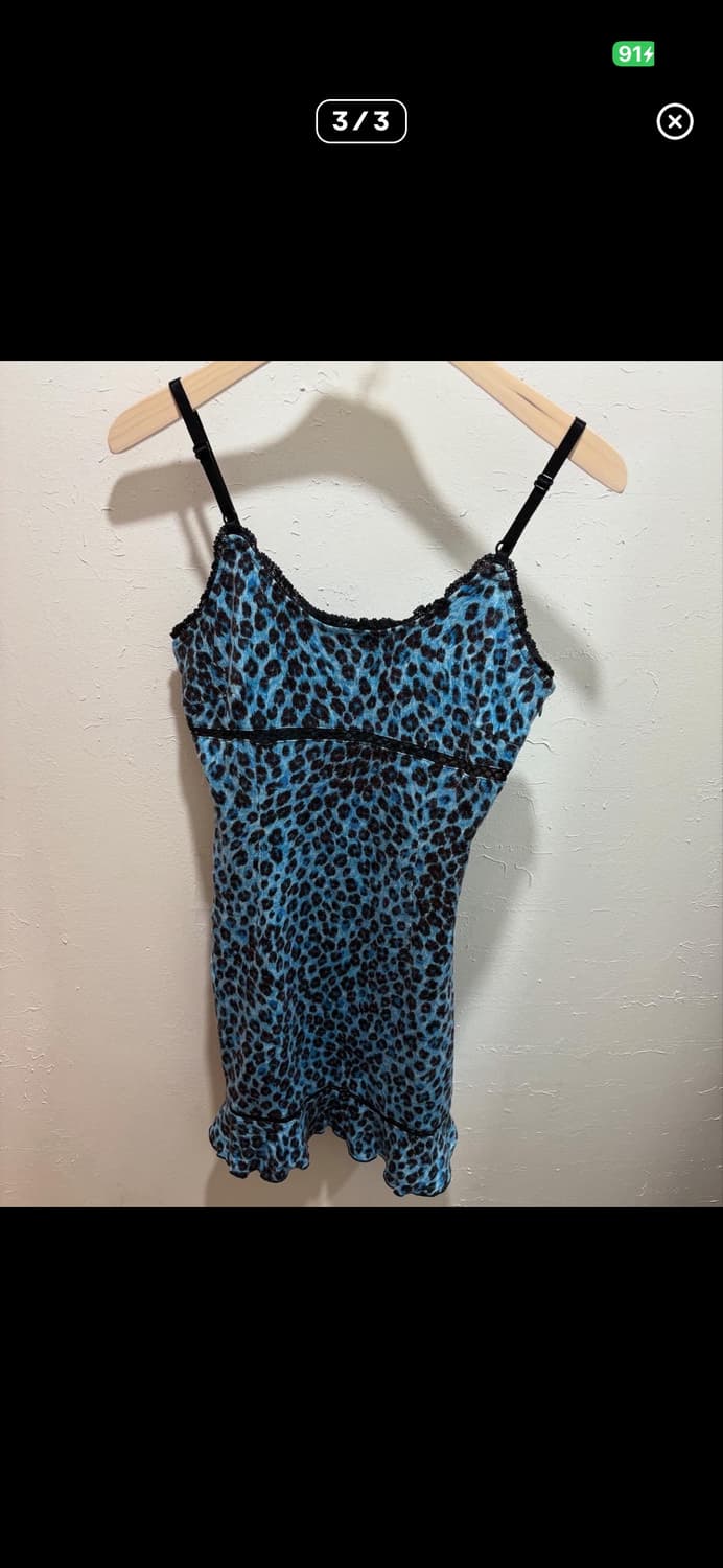 레오파드 프릴 원피스 상품이미지1