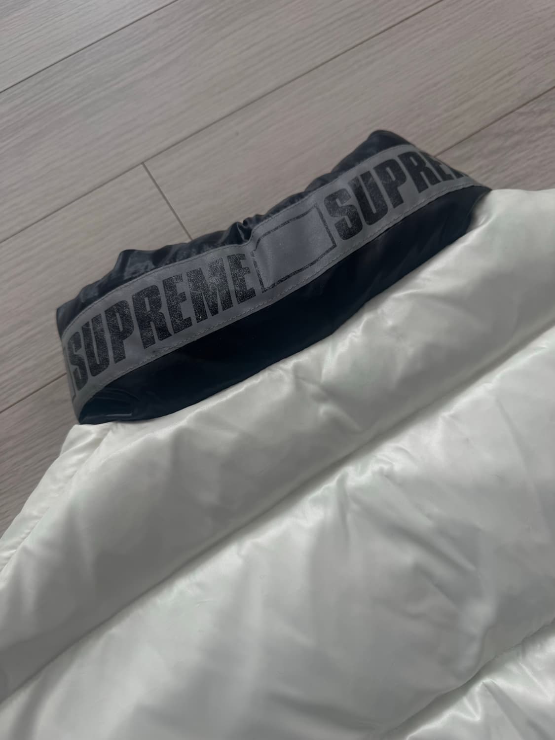 슈프림 블랙/화이트 리버시블 패딩 자켓 상품이미지7