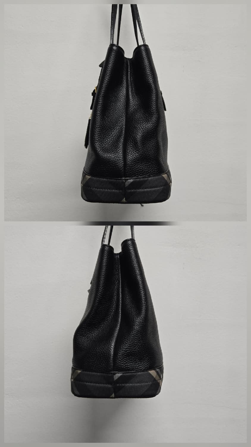 닥스 가죽 체크배색 로고 참장식 3단 숄더백 상품이미지3